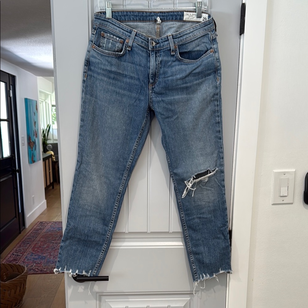 rag & bone Blue Skinny Jeans Distressed Style